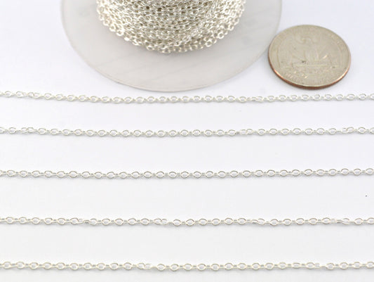 Classic Rosary Chain - Stone 925 Silver 2.20mm