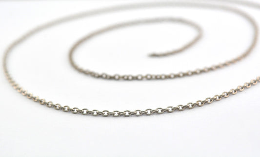 Trendy Stone Rosary Chain in 925 Silver - 2.20mm - view 3