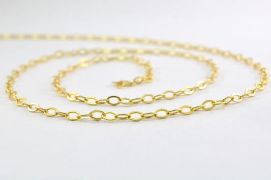 Gorgeous 925 Silver Gold Rosary Chain - Stone 5.50mm - view 3