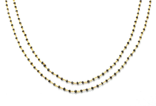 14k Solid Gold Rosary Chain With AA Quality in Roundel Shape - SGGRC-018, Sold By 1 Inch.