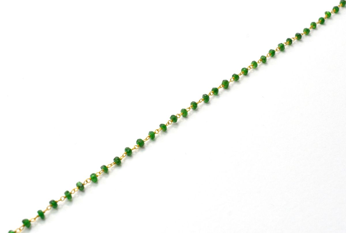 Beautiful 14k Solid Gold Rosary Chain With AAA Quality- 2.50 mm Size - SGGRC-023A, Sold By 1 Inch.