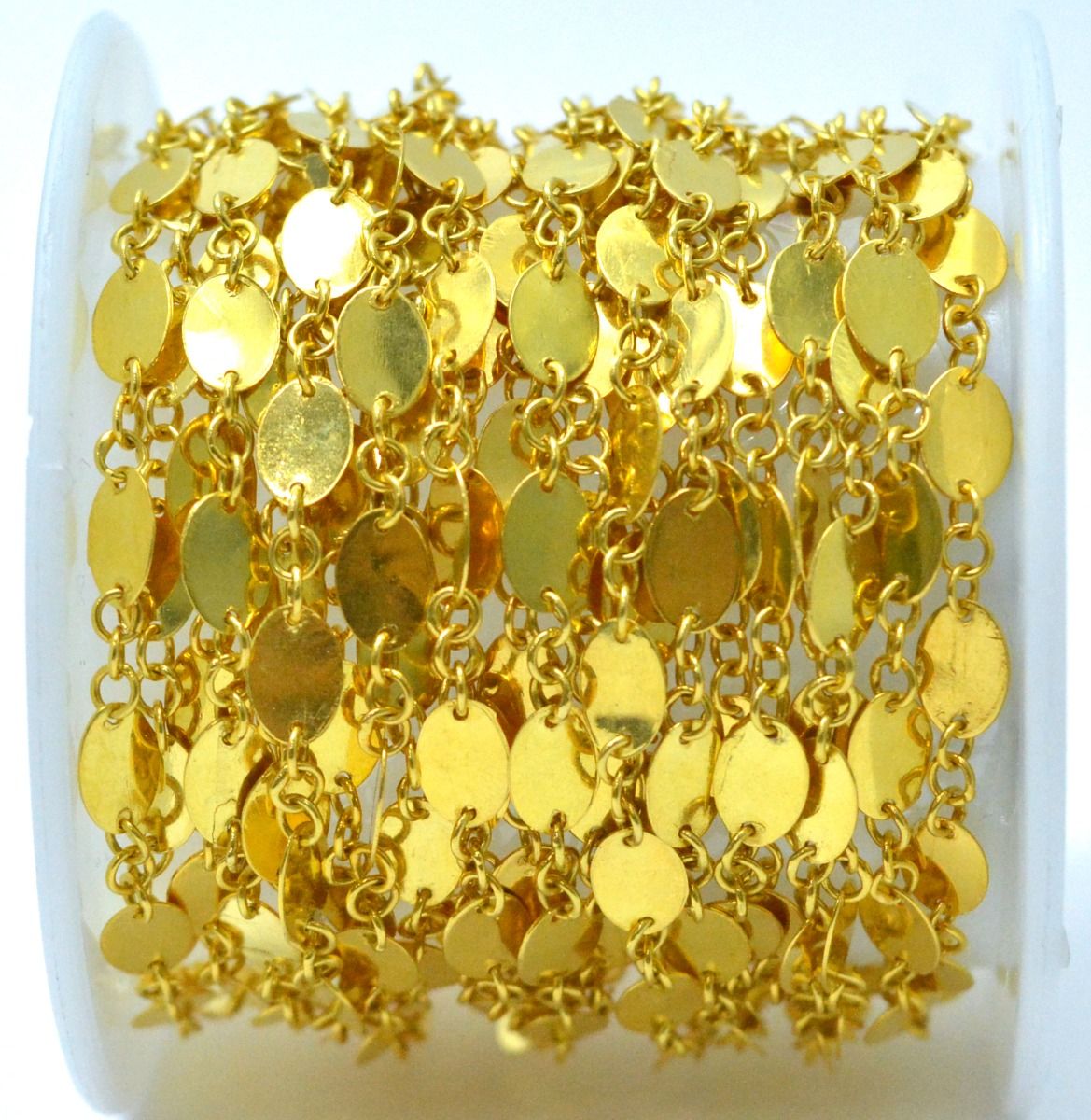 Amazing 18k Solid Gold plain Chain With 6X4 mm Size - SGGRC-031, Sold by 17 cm.