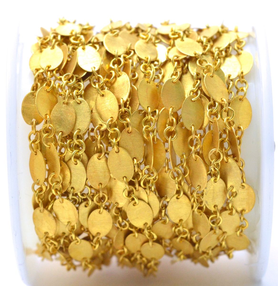 Stunning 18k Solid Gold plain Chain in Oval Shape - 6X4mm - SGGRC-036, Sold by 17 cm.