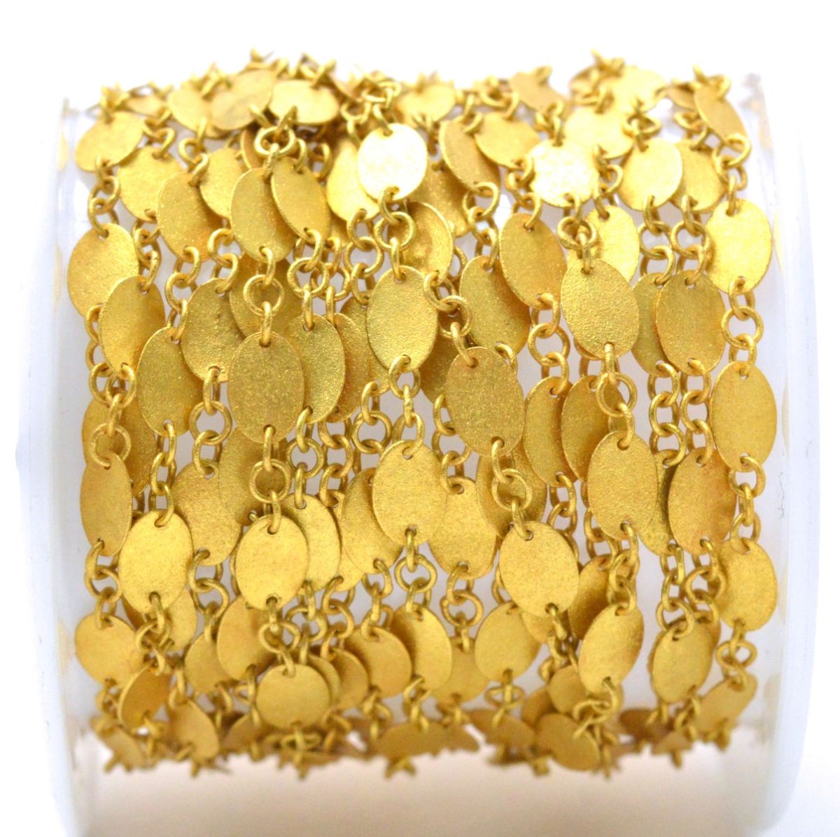 Beguilling 18k Solid Gold plain Chain in Matt finish - 6X4mm , SGGRC-037, Sold by 17 cm.