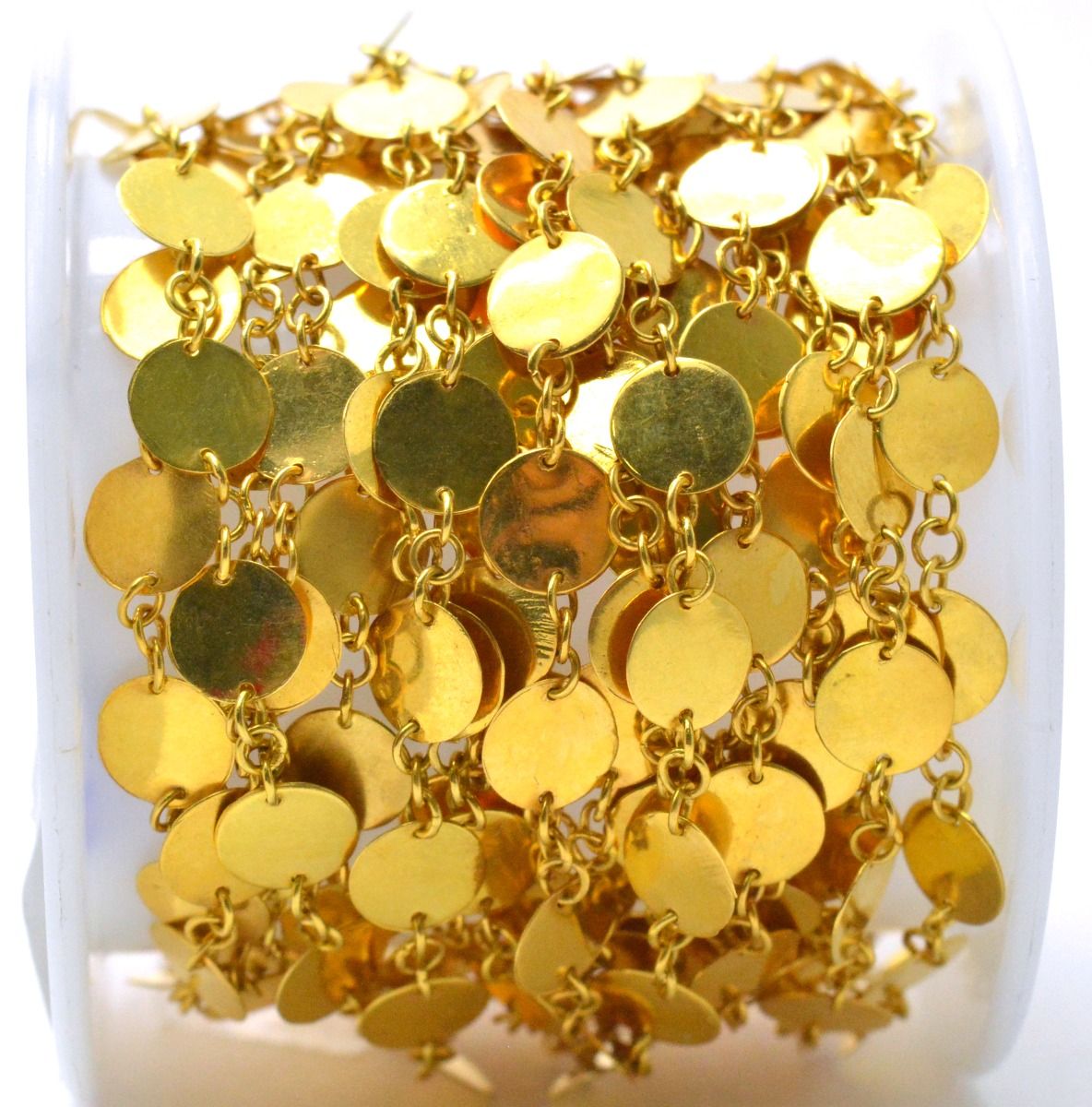 Beautiful 18k Solid Gold plain Chain in Shiny Finish- 6mm , SGGRC-040, Sold by 17 cm.