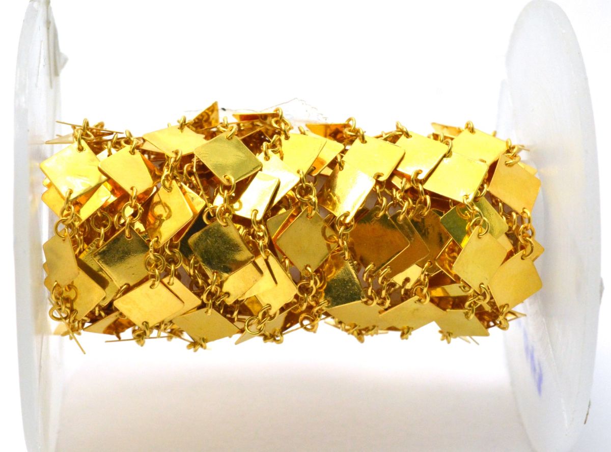Gorgeous 18k Solid Gold plain Chain in Shiny Finish With 6mm ,SGGRC-043, Sold by 17 cm.