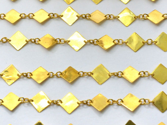 Gorgeous 18k Solid Gold plain Chain in Shiny Finish With 6mm ,SGGRC-043, Sold by 17 cm. - view 3