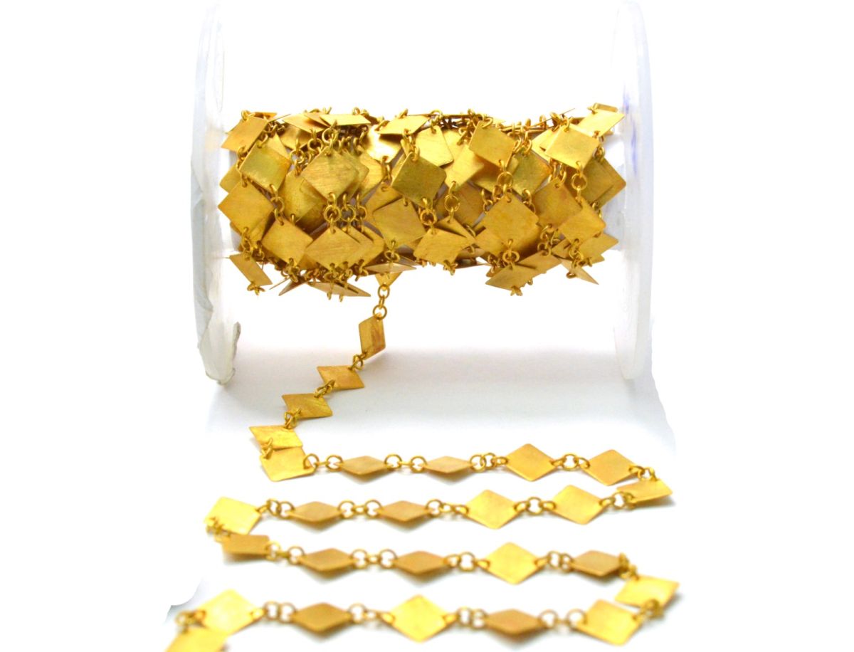 Splendid 18k Solid Gold plain Chain in Square Shape With 6mm ,SGGRC-044, Sold by 17 cm.