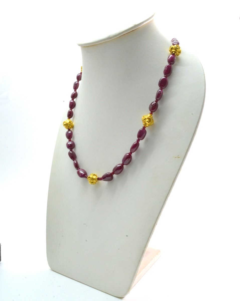 Stunning 18k Solid Gold Necklace With Natural Tanzanite Stone - 12X14mm Size - SGGRC-054