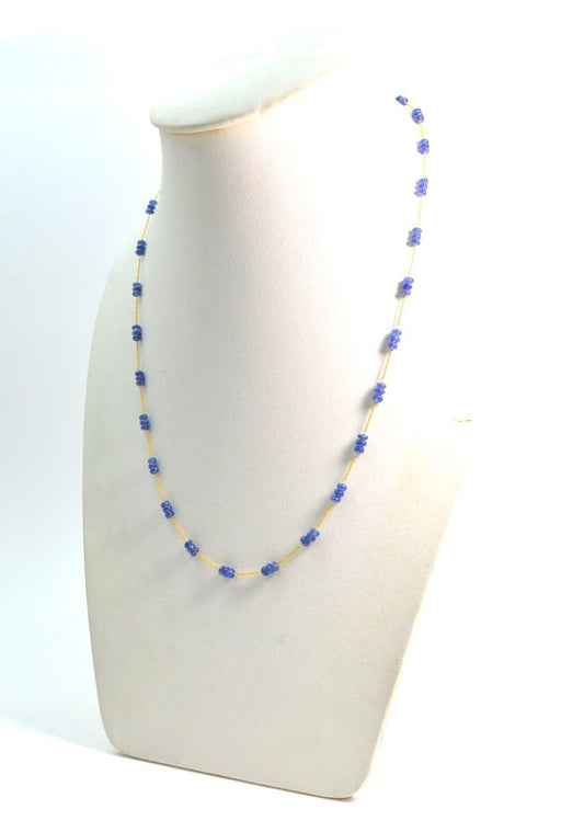 18k Solid Gold Necklace in 4 mm Size With Roundel Shape - SGGRC-069