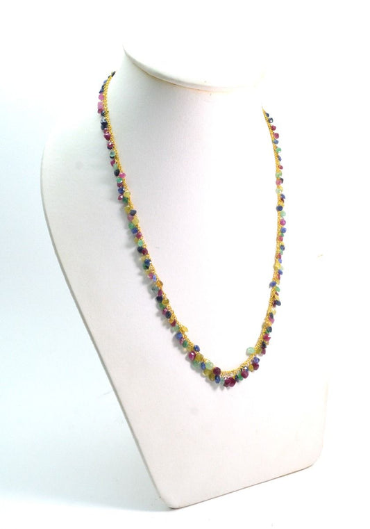 Savory 18k Solid Gold Necklace in 4.00x4.00mm - 6.00x6.00mm Size - SGGRC-085