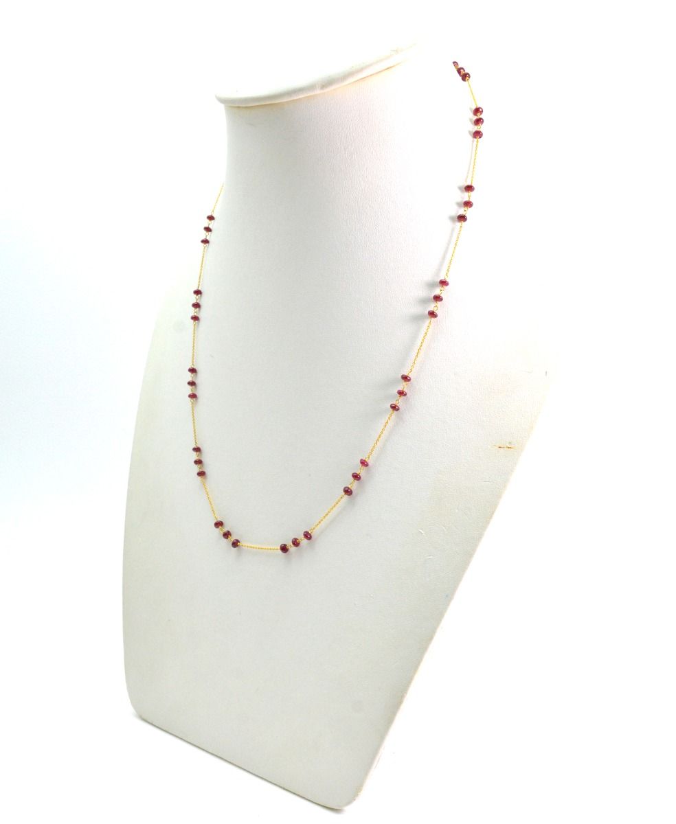 Stunning 18k Solid Gold Necklace in Round Shape - 4mm Size , SGGRC-091