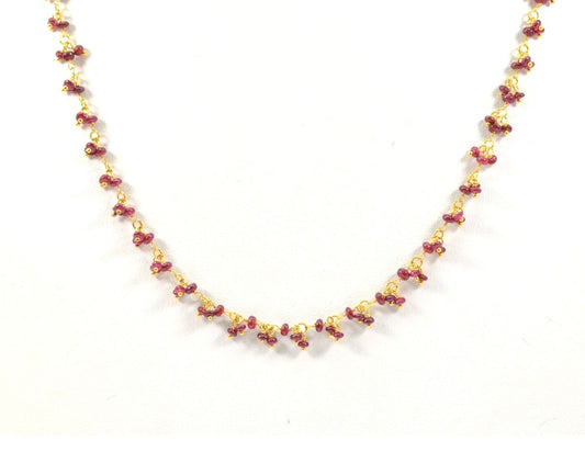 18k Solid Gold Necklace Studded With AAA Quality - 2.50 - 3.00 mm , SGGRC-098 - view 3
