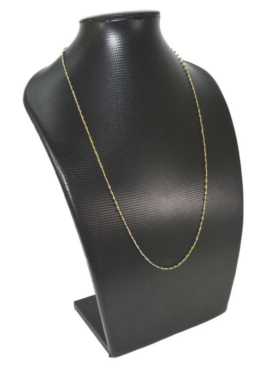 14k Solid Gold Necklace in 2.00 mm Size With Blue Sapphire Stone, SGGRC-132