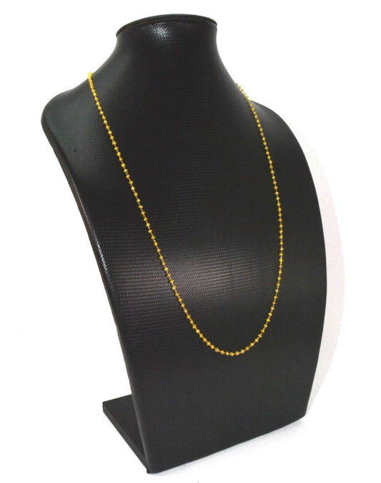 Biguilling 14k Solid Gold Necklace In Roundel Shape - 2MM, SGGRC-135