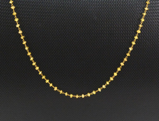 Beguiling 14k Solid Gold Necklace In Roundel Shape - 2MM, SGGRC-135 - view 3