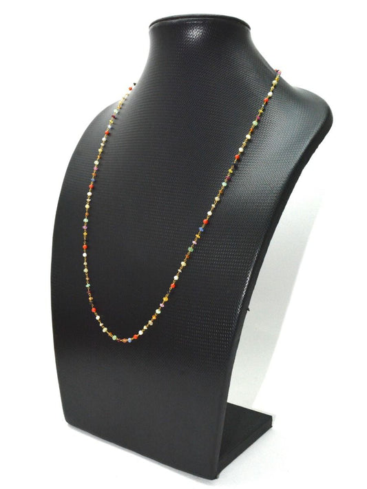 Stunning 14k Solid Gold Necklace In Roundel Shape, 3MM Size - SGGRC-147