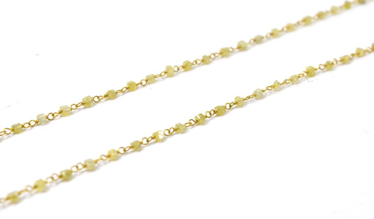 14k Solid Gold Necklace - Natural Multi Stones ,3MM