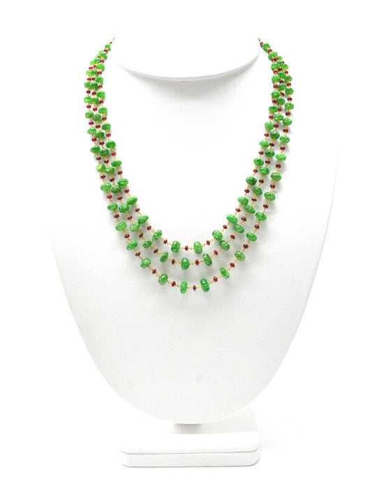 14k Solid Gold Necklace Studded With AAA Quality in 4 - 7MM Size