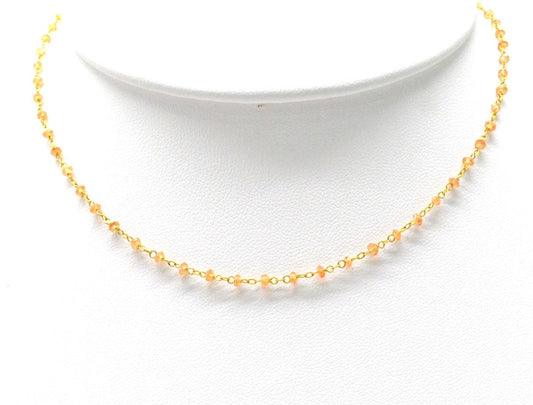 14k Solid Gold Necklace With AAA Quality in 2mm Size - view 3