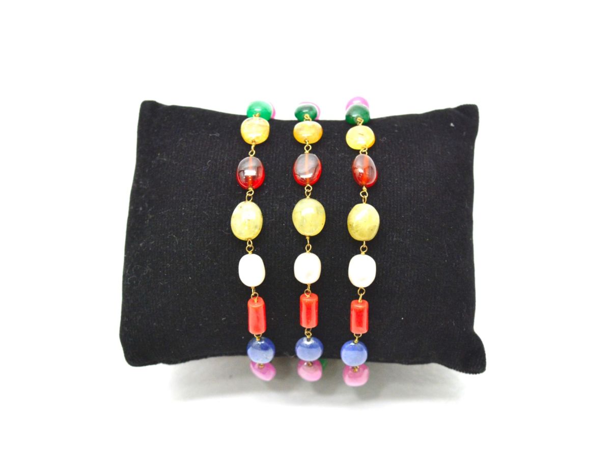 Beautiful 14k Solid yellow Gold Bracelet With Mix Size - SGGRC-210