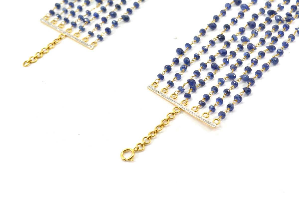 14k Solid yellow Gold Necklace With AAA Quality In 3.00 -4.00MM