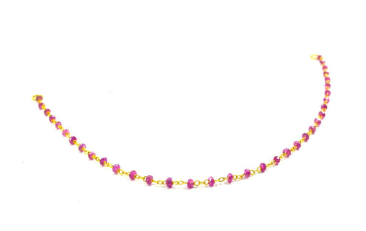 14k Solid yellow Gold Necklace With AAA Quality - 2MM Size, SGGRC-219 - view 3