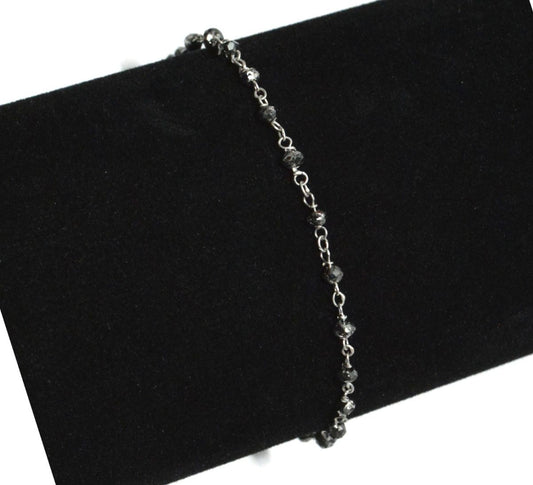 14k Solid yellow Gold Necklace In 2mm Size With Diamond Stone - SGGRC-231 - view 3
