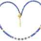 Tanzanite & Ethiopian Opal Necklace – 925 Silver, Faceted Rondelle Beaded Jewelry