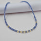 Tanzanite & Ethiopian Opal Necklace – 925 Silver, Faceted Rondelle Beaded Jewelry
