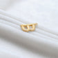 18k Solid Yellow Gold B Initial Letter Charm Pendant
