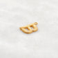 18k Solid Yellow Gold B Initial Letter Charm Pendant