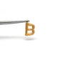 18k Solid Yellow Gold B Initial Letter Charm Pendant