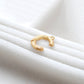 18k Solid Yellow Gold C Initial Letter Charm Pendant