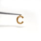 18k Solid Yellow Gold C Initial Letter Charm Pendant
