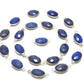 Lapis Lazuli Oval Double Bail Bezel Connector