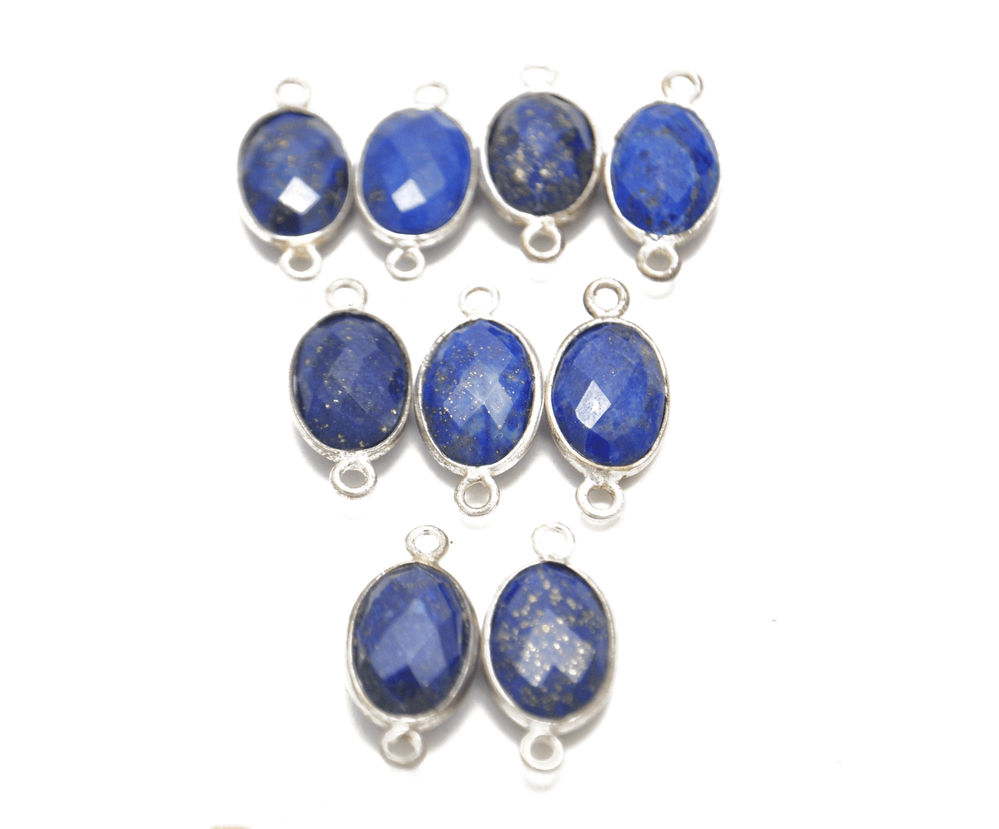 Lapis Lazuli Oval Double Bail Bezel Connector