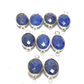 Lapis Lazuli Oval Double Bail Bezel Connector
