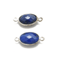 Lapis Lazuli Oval Double Bail Bezel Connector