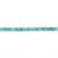 Natural Blue Apatite Rondelle Faceted Gemstone Beads 13" Strand