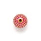 14k Solid Yellow Gold Ruby Ball Spacer Beads 10 mm