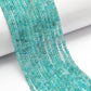 Natural Blue Apatite Rondelle Faceted Gemstone Beads 13" Strand
