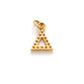 14k Yellow Gold White Diamond Triangle Charm