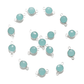 Aqua Chalcedony Round Double Bail Bezel Connector