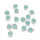 Aqua Chalcedony Round Double Bail Bezel Connector