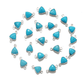 Turquoise Triangle Closed Double Bail Bezel Connector