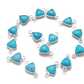 Turquoise Triangle Closed Double Bail Bezel Connector