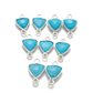 Turquoise Triangle Closed Double Bail Bezel Connector