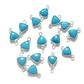 Turquoise Triangle Closed Double Bail Bezel Connector