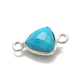 Turquoise Triangle Closed Double Bail Bezel Connector